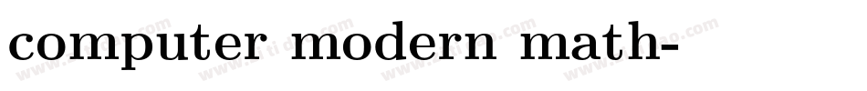 computer modern math字体转换